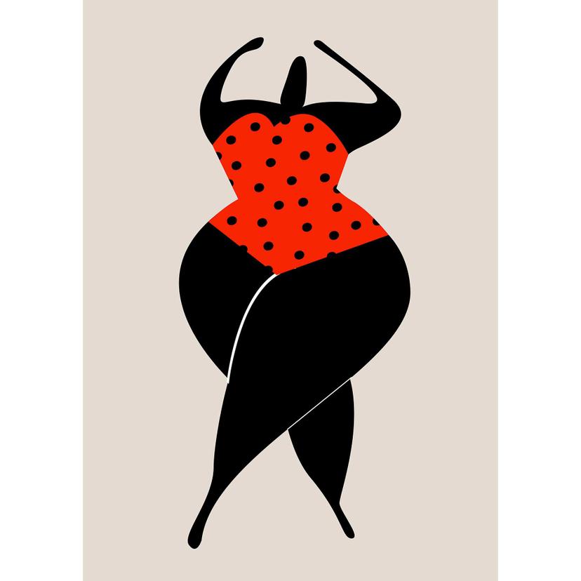 Livingwalls papier peint photo ARTist Dancing in the Sun beige, rouge, noir