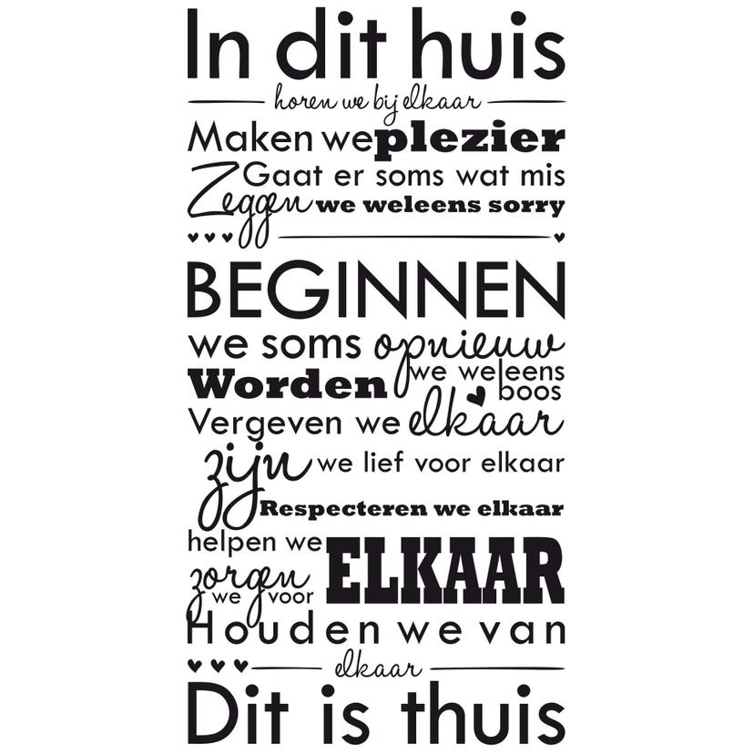 Wandtattoo In dit huis 01