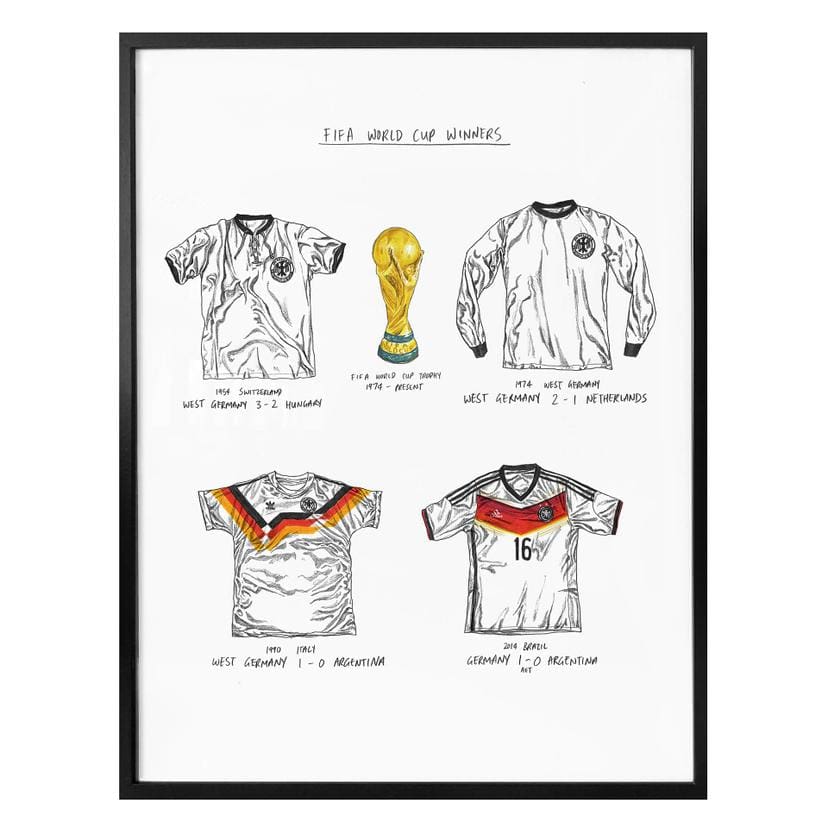Póster Sparshott - Camisetas de fútbol Alemania