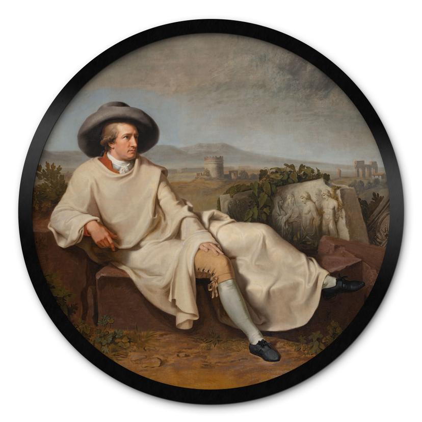 Plakat Tischbein - Goethe i den romerske Campagna - Rund