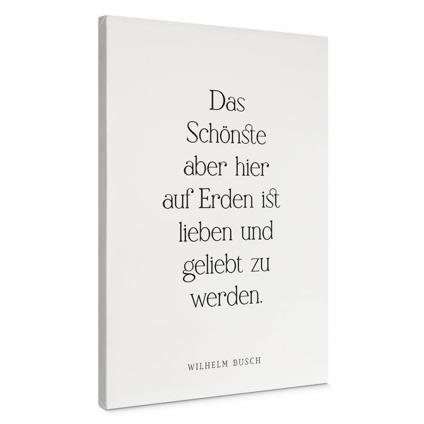 Leinwandbild Das Schönste auf Erden