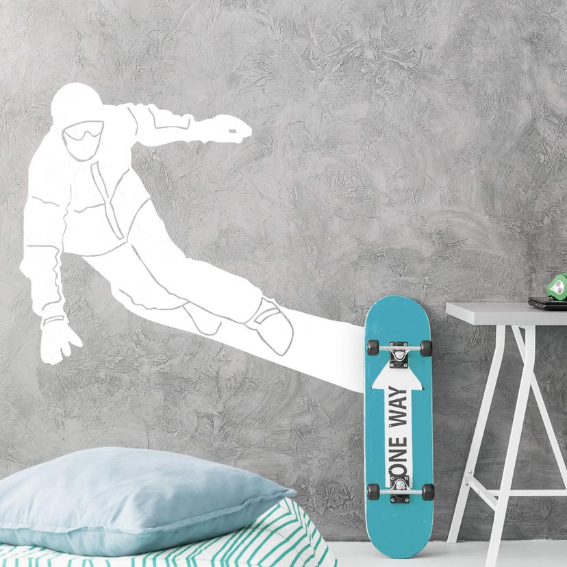 Muursticker Snowboarder 03