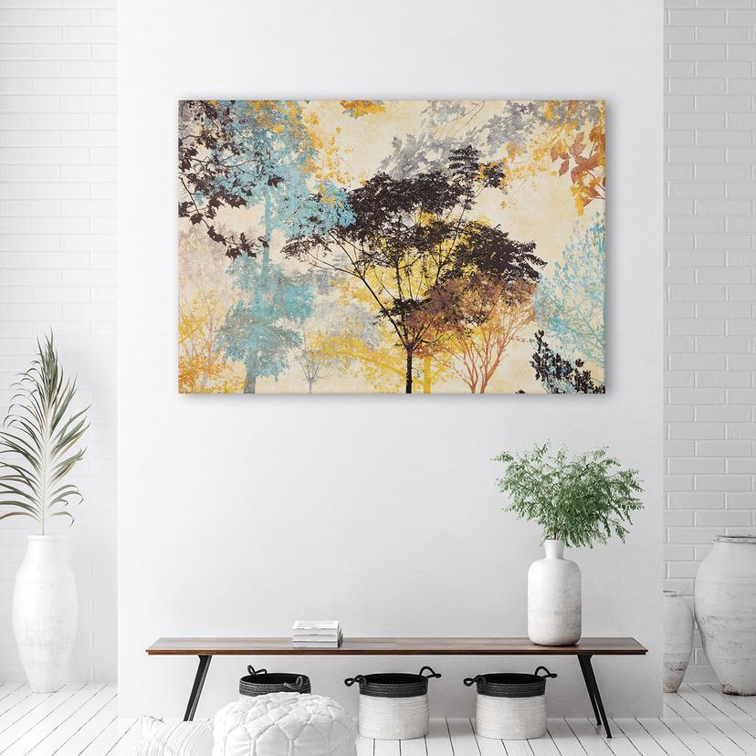 Stampe su tela, Alberi colorati astratti