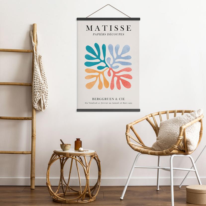 Poster su tessuto Papiers Découpés in stile Matisse - Costa