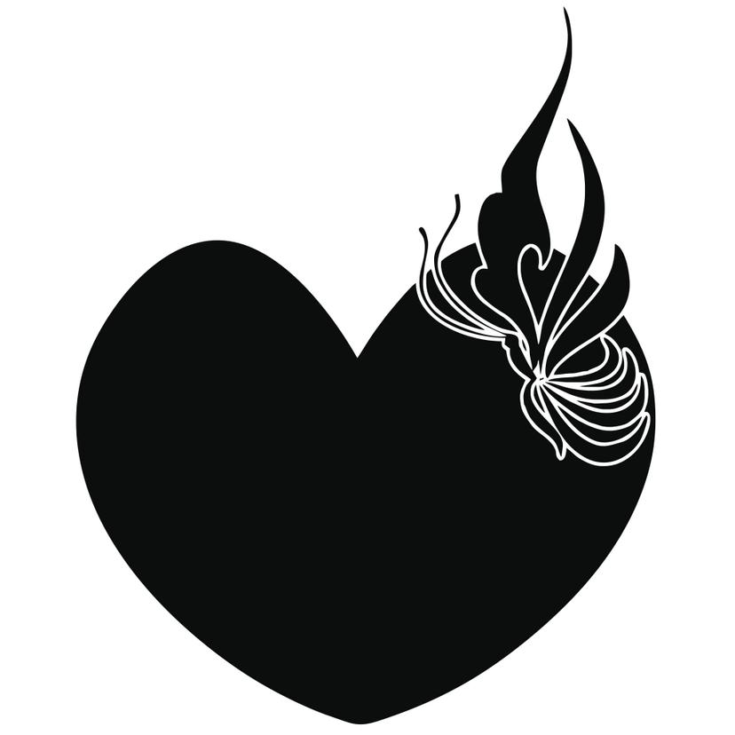Adesivo murale - Lavagnetta a cuore