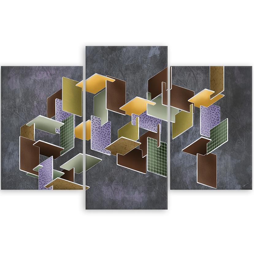 Stampa su tela in 3 parti, puzzle 3D