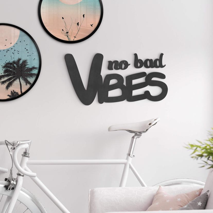 Décoration en bois MDF - No bad Vibes