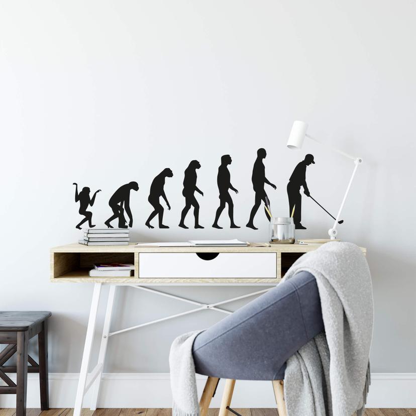 Golf evolutionen wallsticker