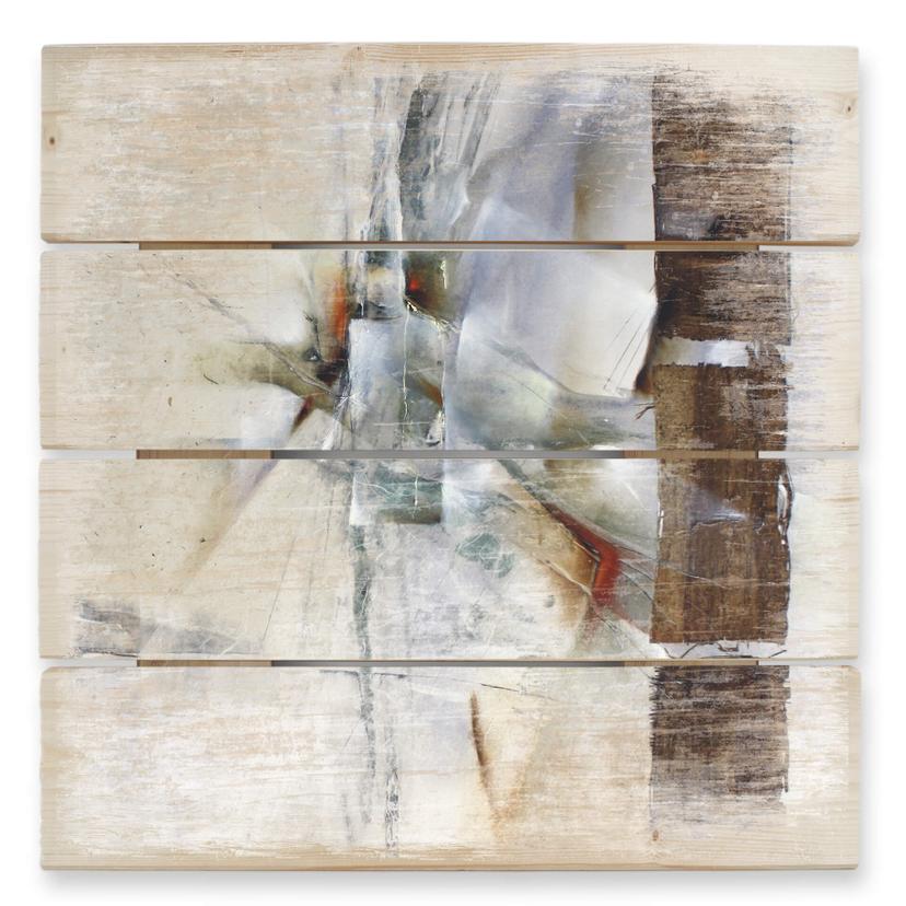 Cuadro de madera Schmucker - Composición blanca - 40x41,5 cm