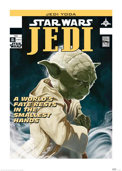 Plakat Star Wars - Yoda World's Fate kunsttryk (50 x 70 cm)