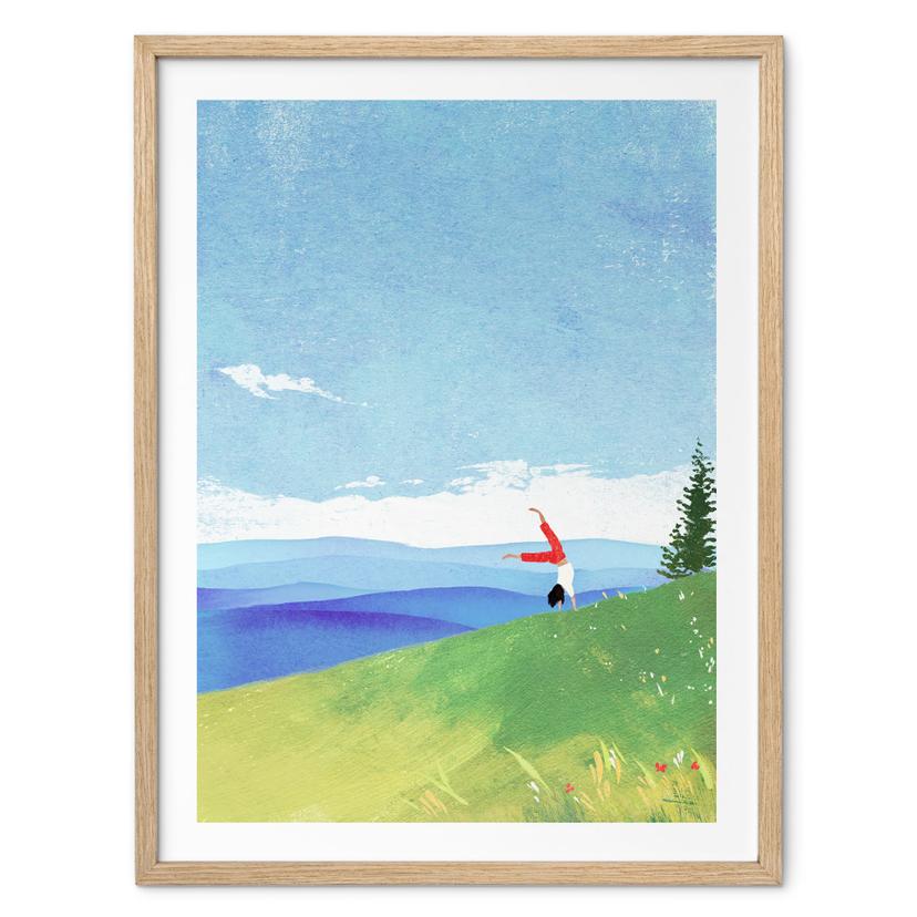 Poster Fjälläng med utsikt - Rivers