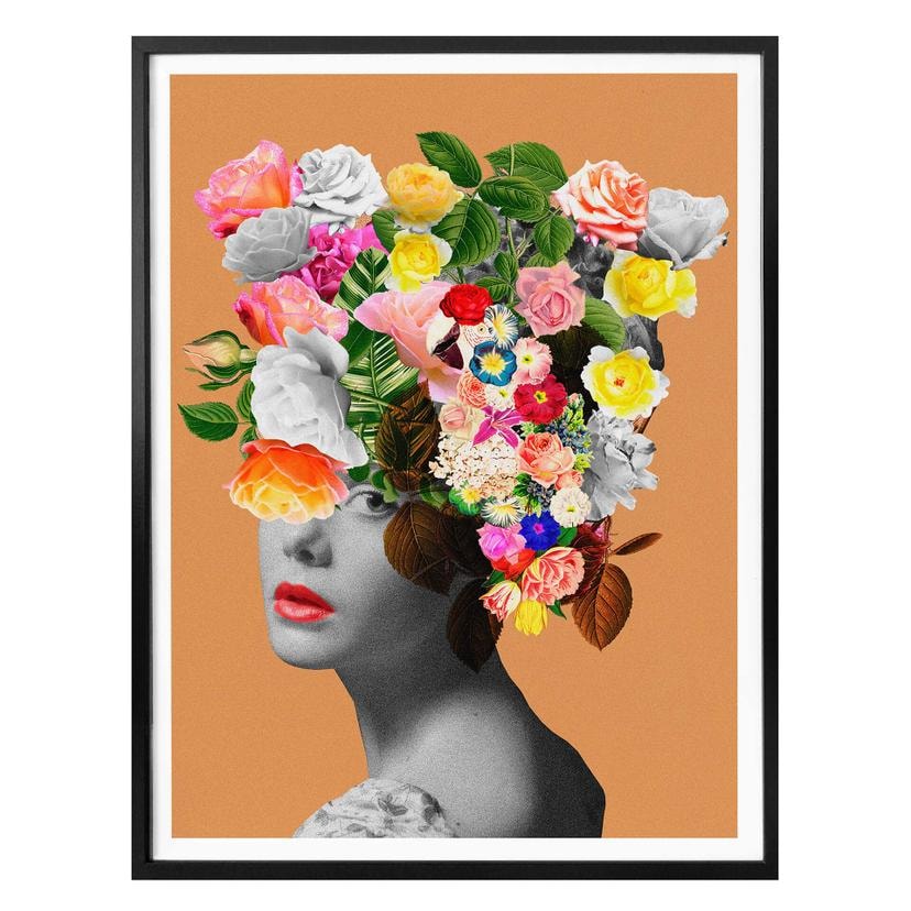 Póster Frida Floral Studio - Orange Lady