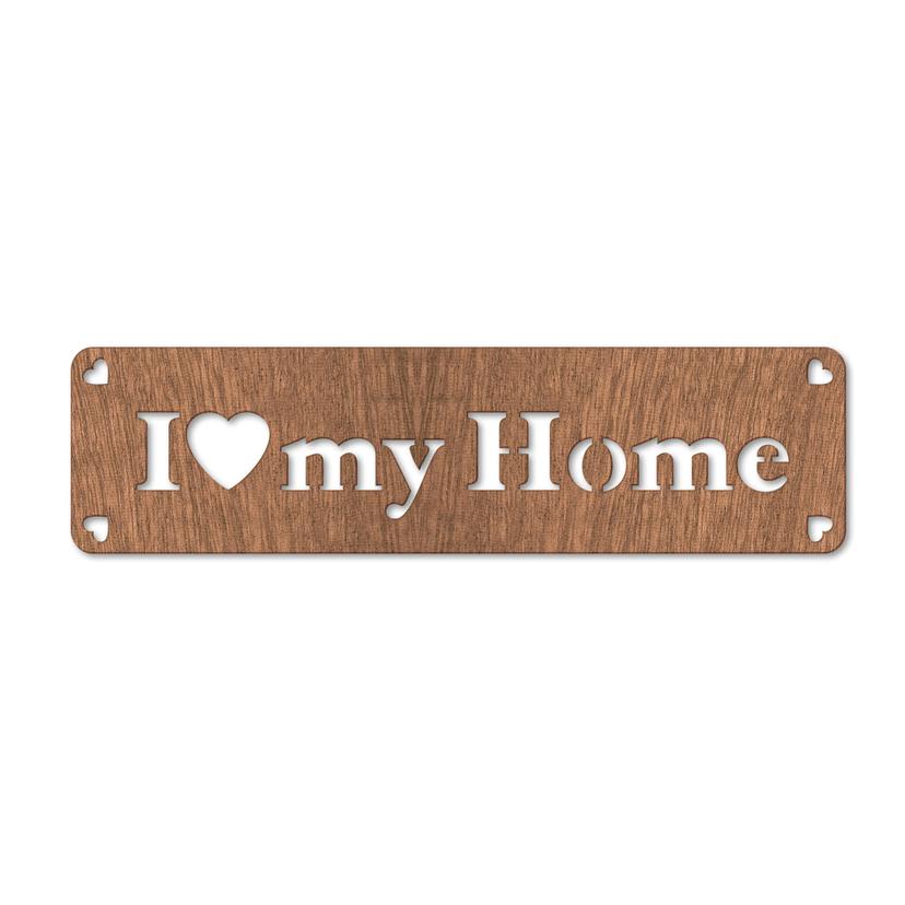 Decoro in legno - I love my home