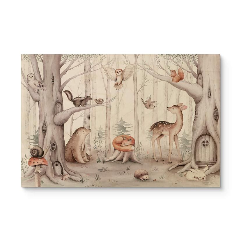 Træplakat Kvilis - Sweet Forest Animals