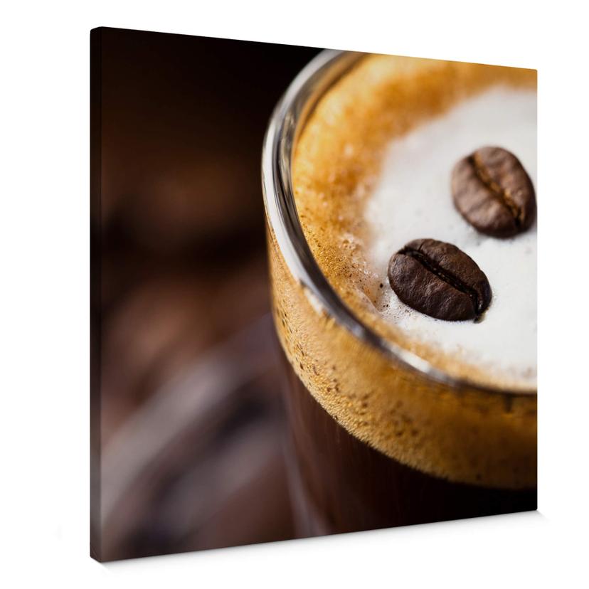 Lienzo Café 2 - Cuadrado