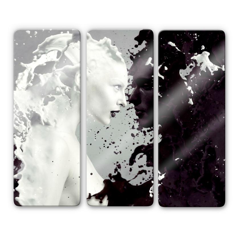 Tableau en verre - Milk & Coffee (3 parties)
