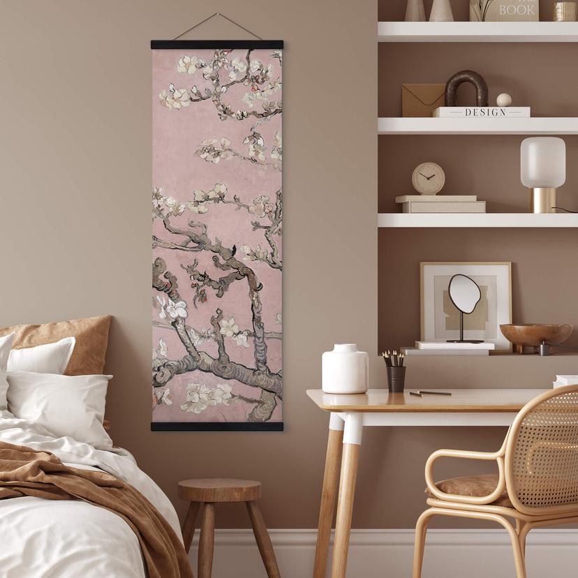 Stampe su tessuto van Gogh - Mandorlo in fiore Rosé - Panorama