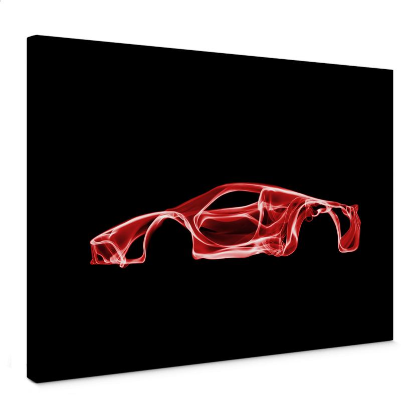 Lienzo Mielu - Coche rojo