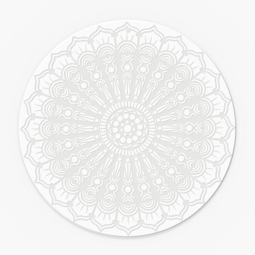 Stampa su acrilico, immagine per finestra da appendere Mandala fiore - rotondo