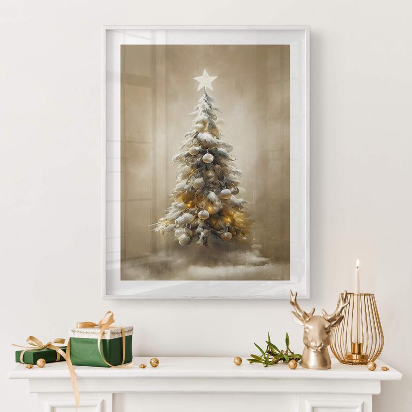 Poster Treechild- Golden Christmas Tree