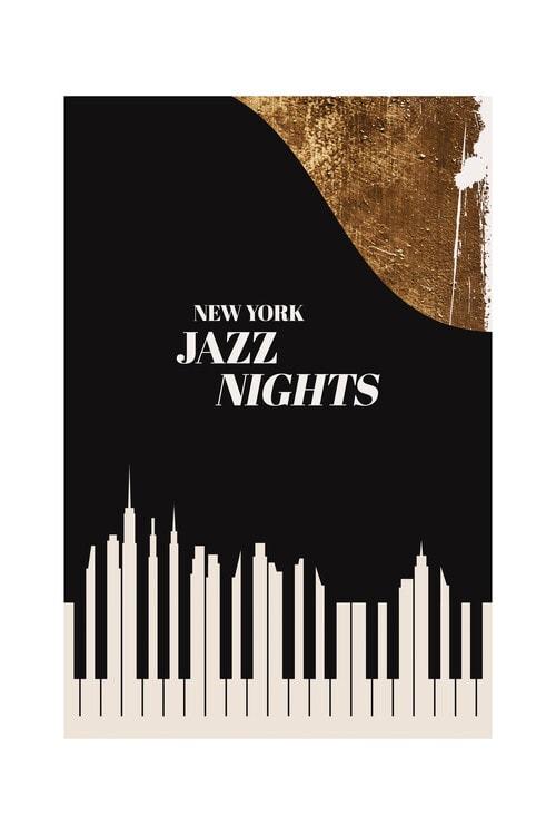 Plakat kunsttryk Kubistika - NY Jazz, plakat (40 x 60 cm)