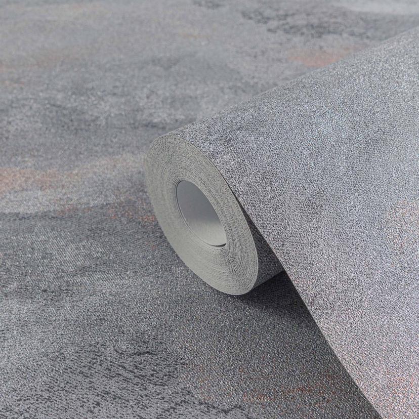 Papel pintado gris antracita degradado - Papel pintado no tejido abstracto con textura