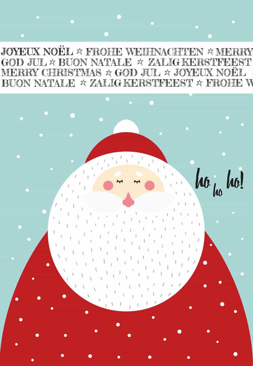 Gutschein Weihnachten - Weihnachtsmann Ho Ho Ho
