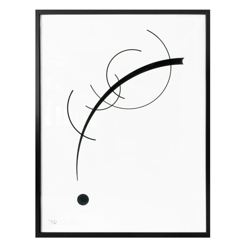 Poster Kandinsky - Courbe jusqu’au point