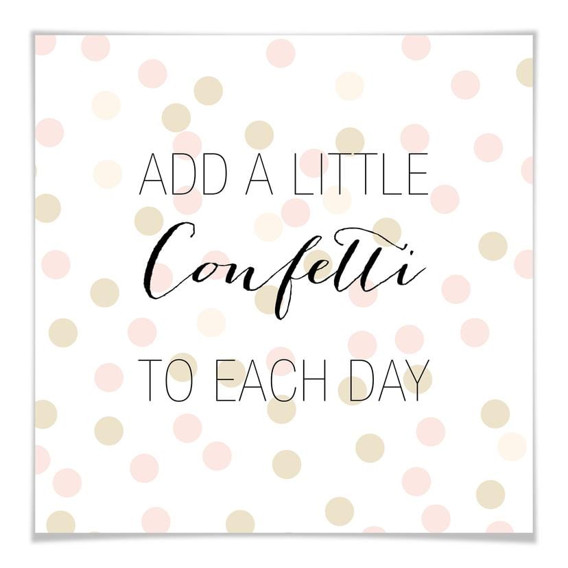 Poster Confetti & Cream - Add a little confetti