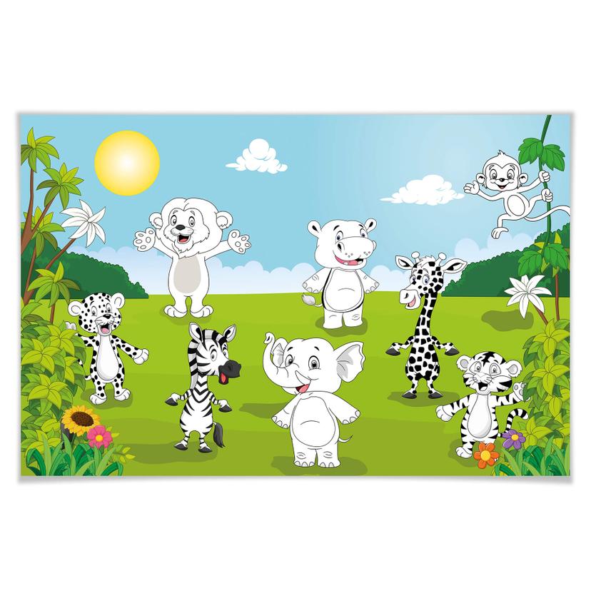 Giant Art® XXL-Poster Animali felici - 175x115 cm