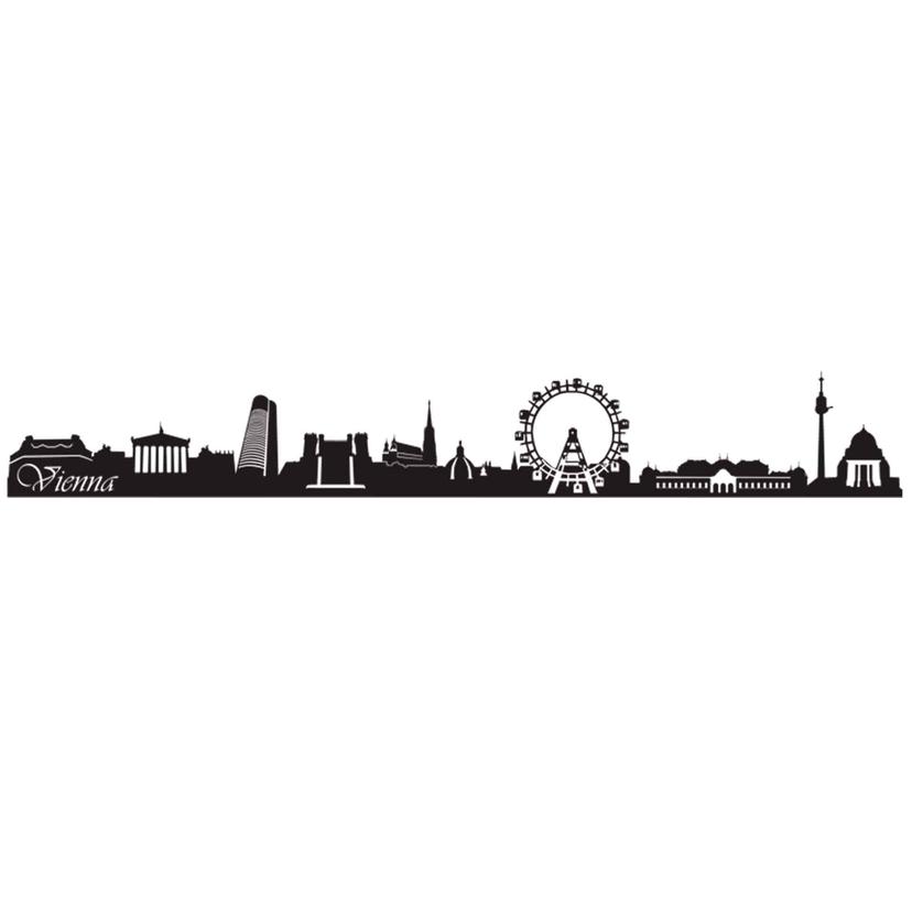 Muursticker Skyline van Wenen