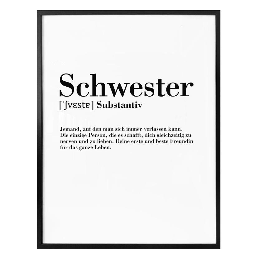 Poster Grammatik - Schwester
