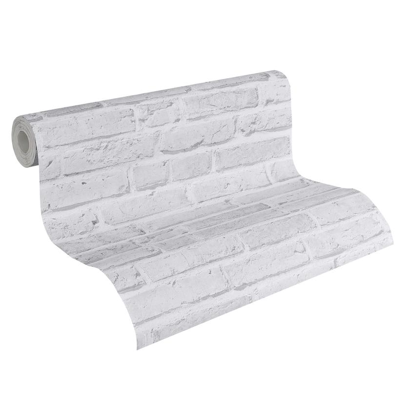 A.S. Création Best of Wood`n Stone 2nd Edition Papier peint effet brique - Gris