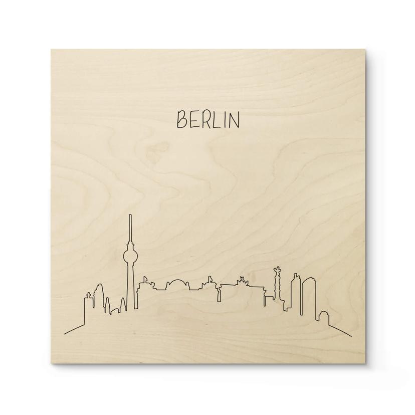 Billede af træ Skyline Berlin Outline