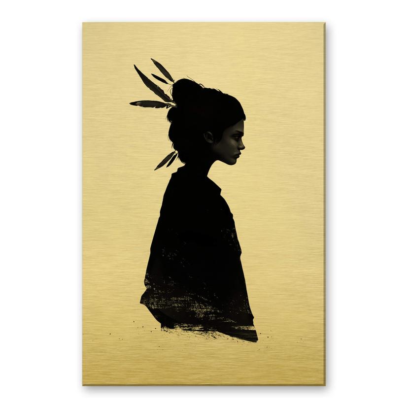 Dibond Schilderij met goud effect Ireland - Never Never