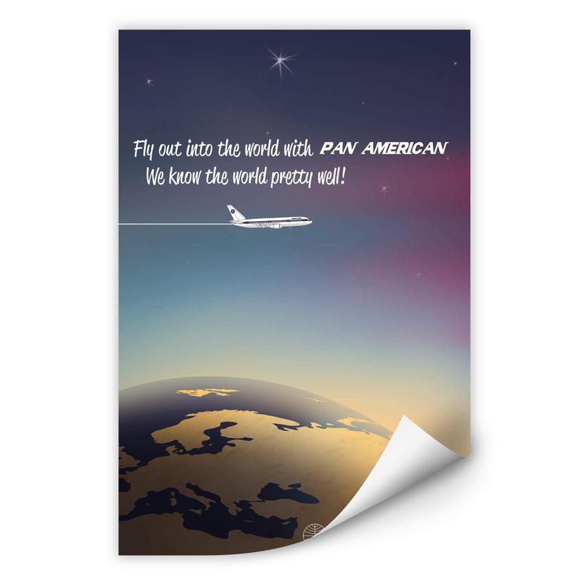 Muurprint Pan Am – Worldwide