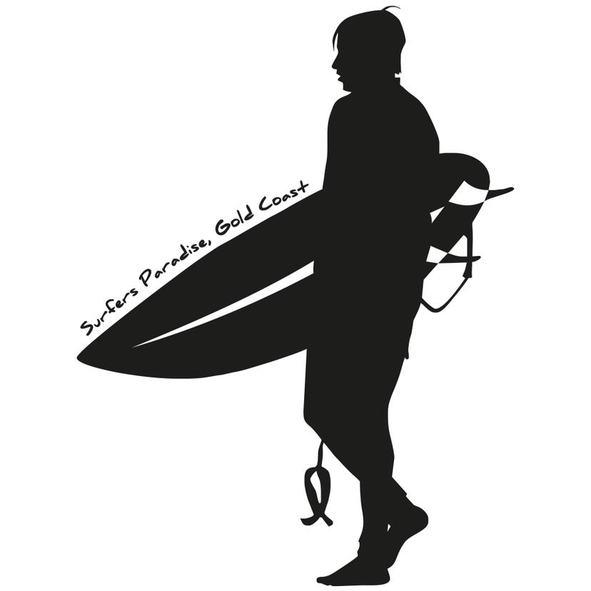 Adesivo murale - Il paradiso dei surfisti