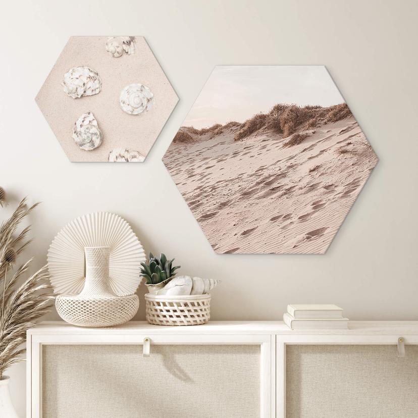 Hexagon Dibond 1X Studio - Zandstrand