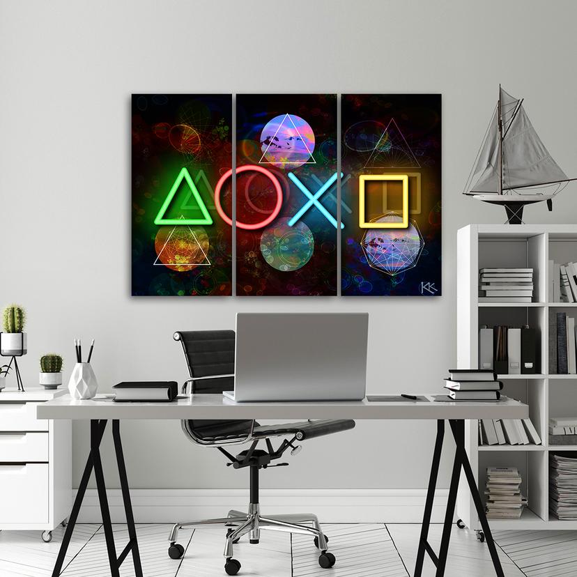 Stampa su tela 3 parti, console di gioco