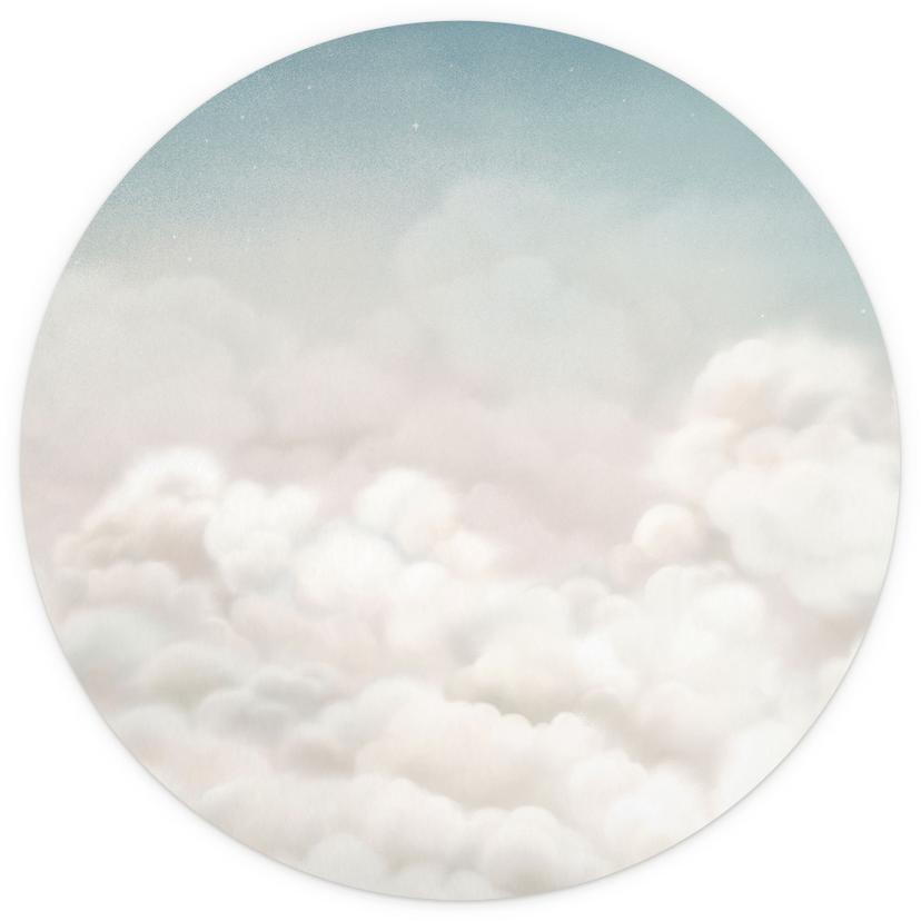 Fotomurale tondo cameretta Nuvole Tranquille - Oliver Robins
