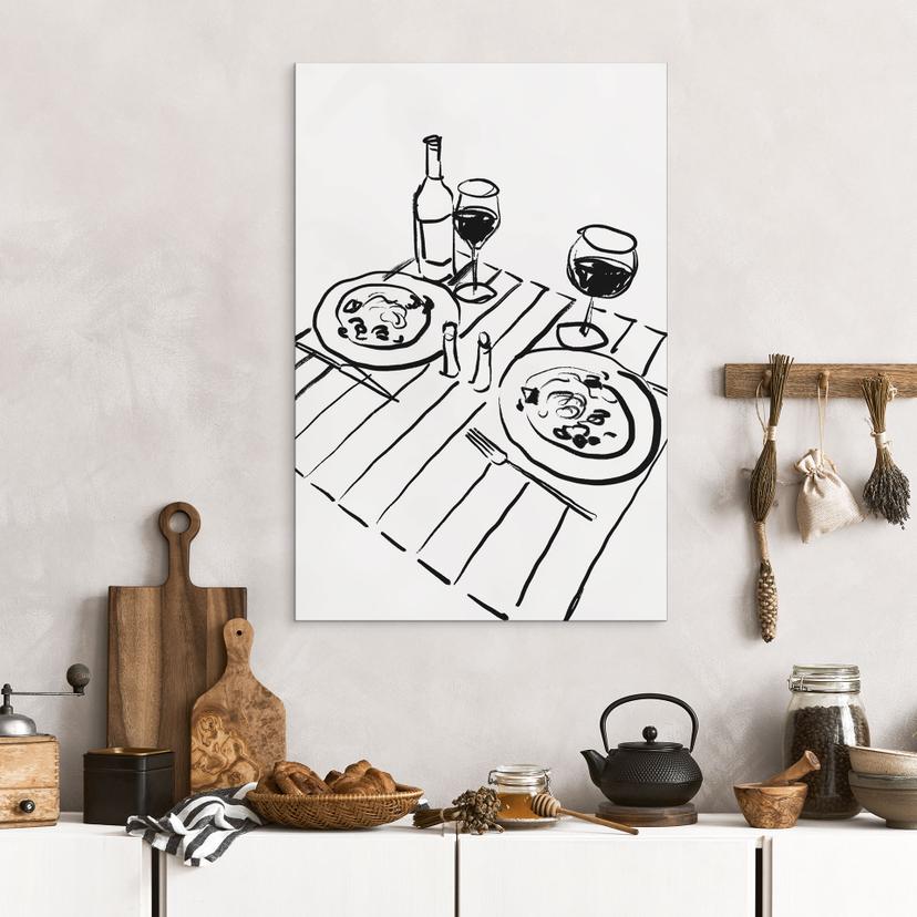 Stampe per pareti Cena con vino - Treechild - Alu-Dibond