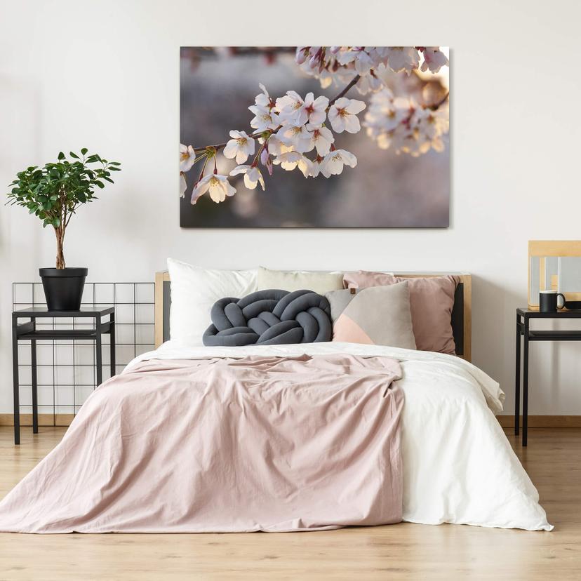 Canvastavla gren av körsbärsblommor