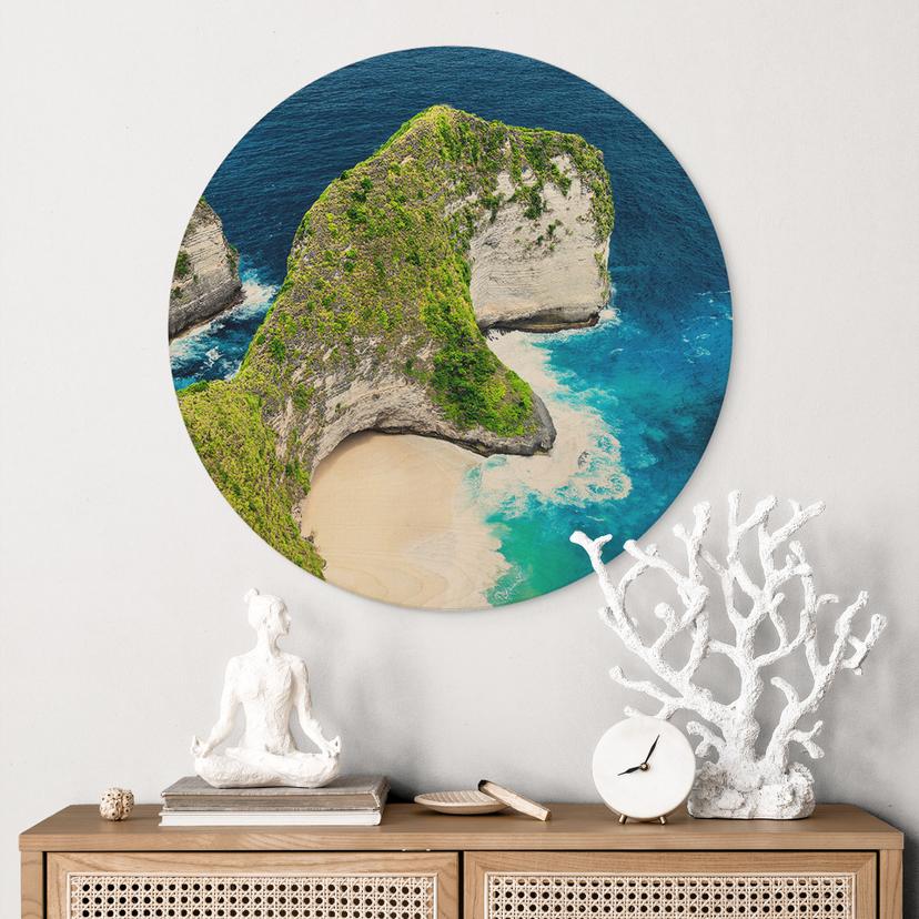Stampa su legno costa rocciosa di Nusa Penida - Hugonnard - Round