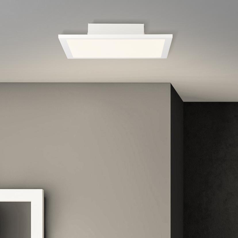 Aufbaupaneel Constantin, weiß, 29,5 x 29,5 cm, Metall Led panel, dimmbar
