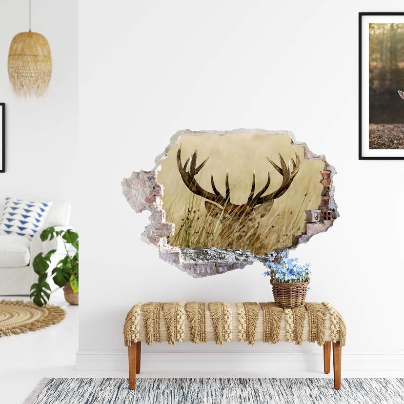 3D Wallsticker hjort i voks