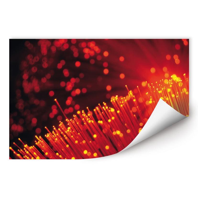 Poster autocollant - W - Fibre Optique abstrait