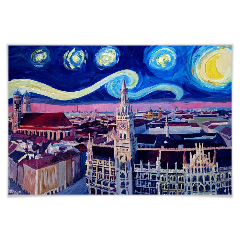 Poster Bleichner - München bei Nacht