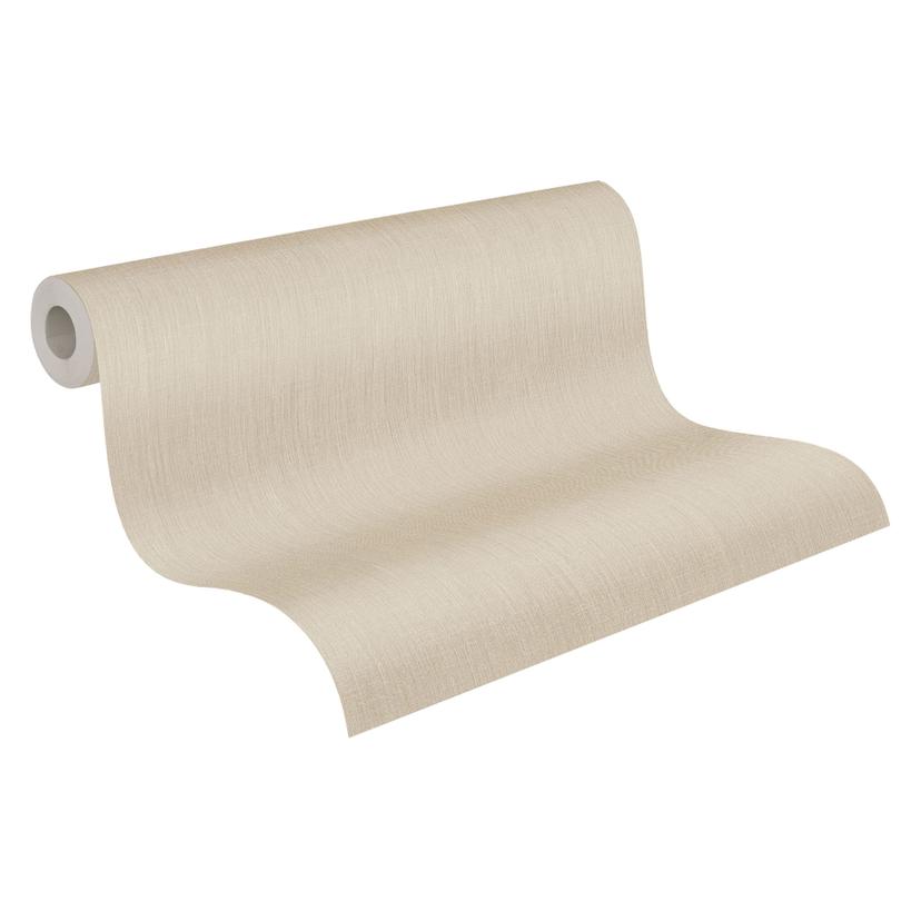 Papel pintado simple lino gris claro beige - Papel pintado no tejido liso textura mate