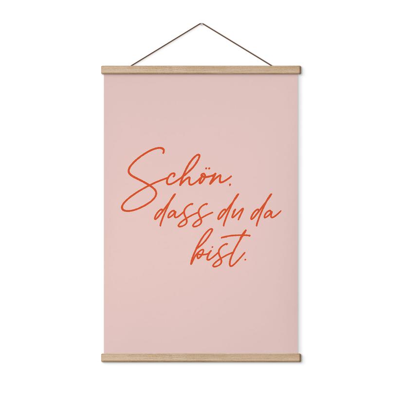 Stoffbild Schön, dass du da bist