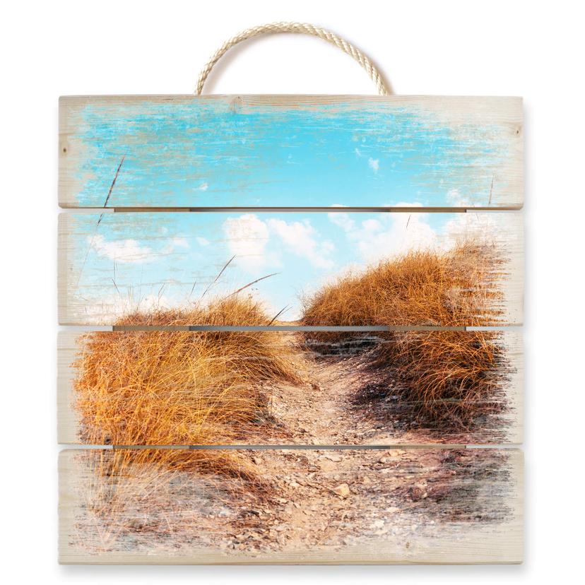 Trätavla strand - 40x41,5 cm